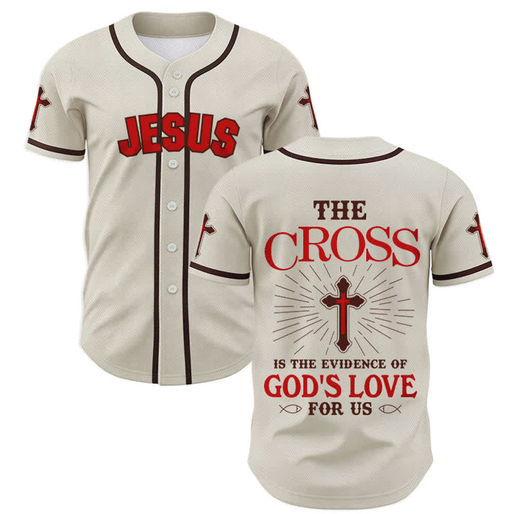 Christianartworkshop The Cross Is The Evidence Of God's Love Unisex Baseball Jersey - Apricot - 5XL - image 0