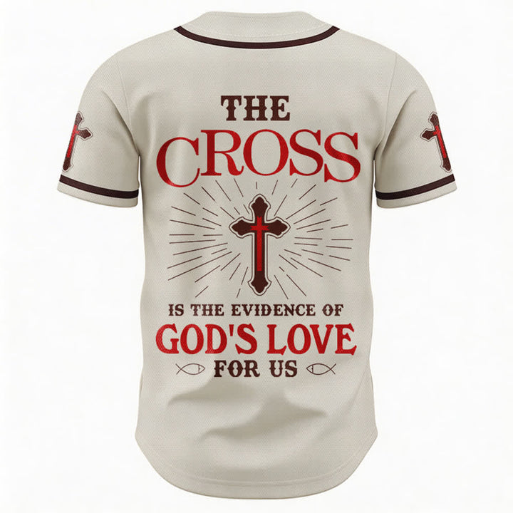 Christianartworkshop The Cross Is The Evidence Of God's Love Unisex Baseball Jersey - image 2