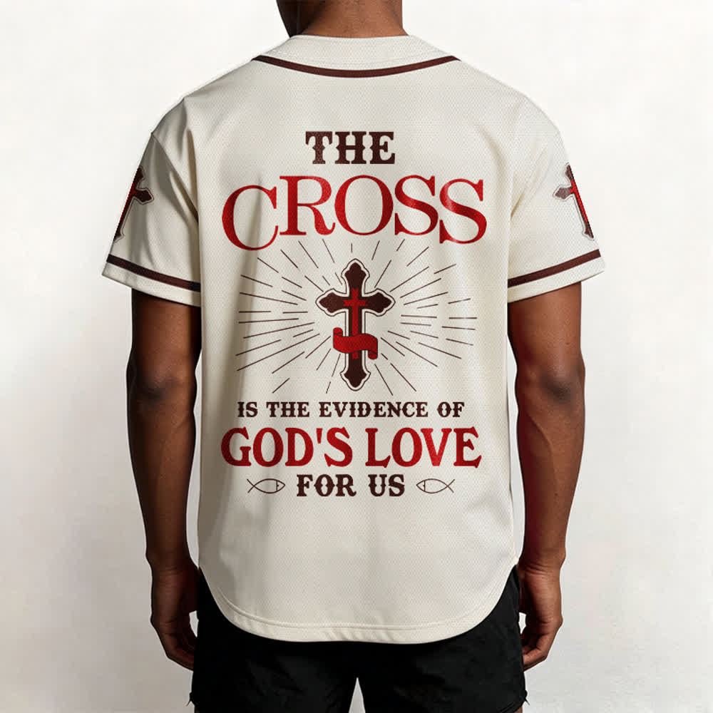 Christianartworkshop The Cross Is The Evidence Of God's Love Unisex Baseball Jersey - image 6