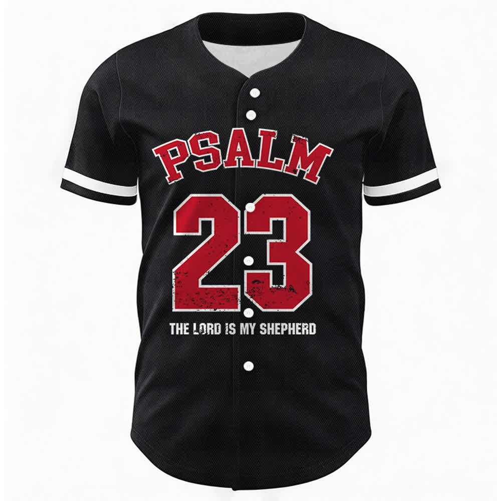 Christianartworkshop Psalm 23 Faith Baseball Jersey: The Lord Is My Shepherd Devotional Athletic Shirt - image 1