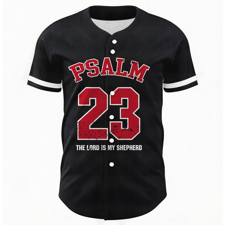 Christianartworkshop Psalm 23 Faith Baseball Jersey: The Lord Is My Shepherd Devotional Athletic Shirt - image 1