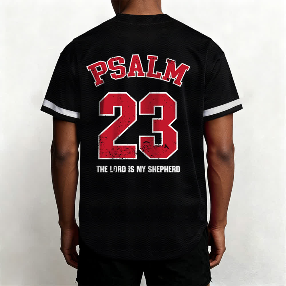 Christianartworkshop Psalm 23 Faith Baseball Jersey: The Lord Is My Shepherd Devotional Athletic Shirt - image 5