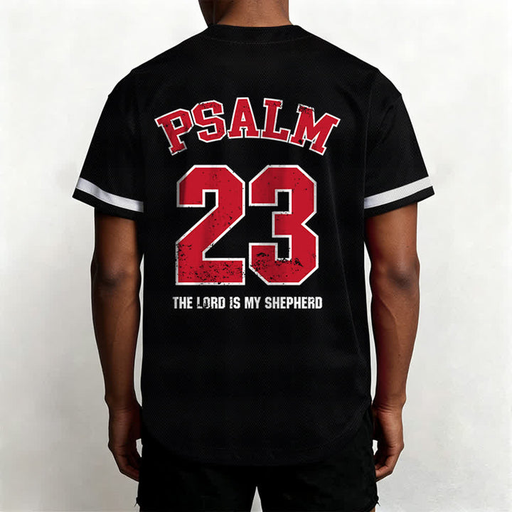 Christianartworkshop Psalm 23 Faith Baseball Jersey: The Lord Is My Shepherd Devotional Athletic Shirt - image 5