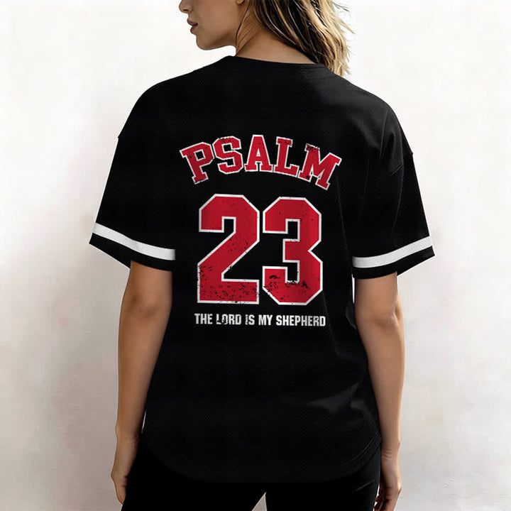Christianartworkshop Psalm 23 Faith Baseball Jersey: The Lord Is My Shepherd Devotional Athletic Shirt - image 3