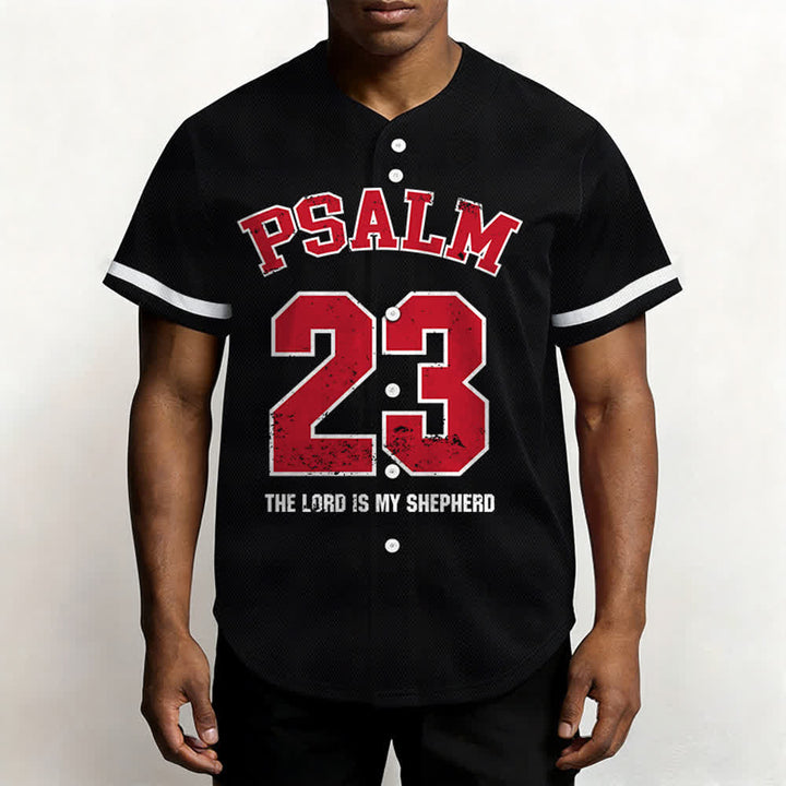 Christianartworkshop Psalm 23 Faith Baseball Jersey: The Lord Is My Shepherd Devotional Athletic Shirt - image 6