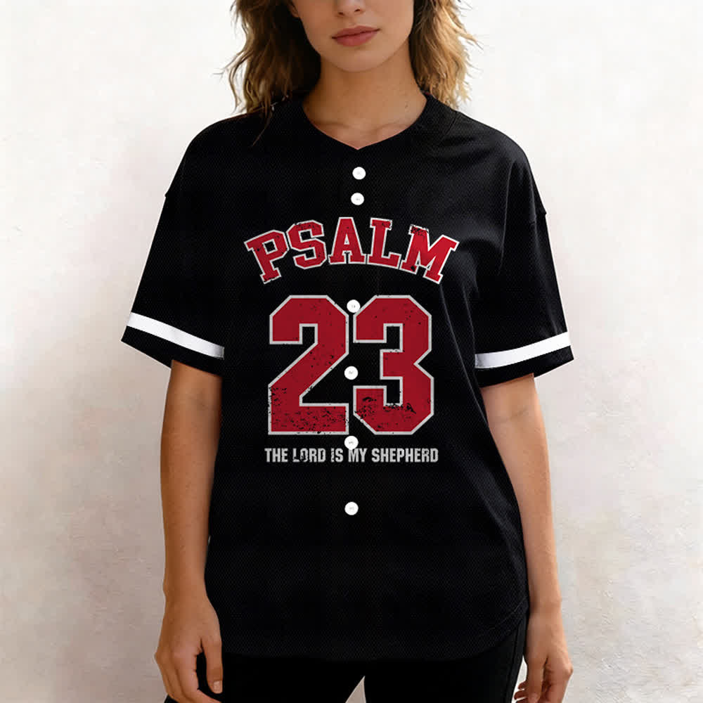 Christianartworkshop Psalm 23 Faith Baseball Jersey: The Lord Is My Shepherd Devotional Athletic Shirt - image 4