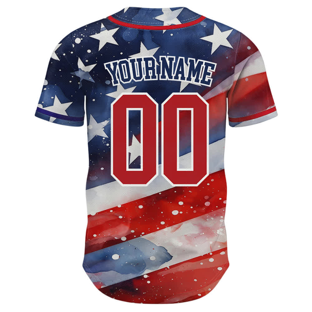 Christianartworkshop Personalized Jesus Saves USA Patriotic Faith Freedom Baseball Jersey - image 2