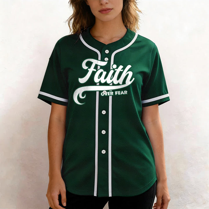 Christianartworkshop Faith Over Fear Custom Name Number Unisex Baseball Jersey - image 52
