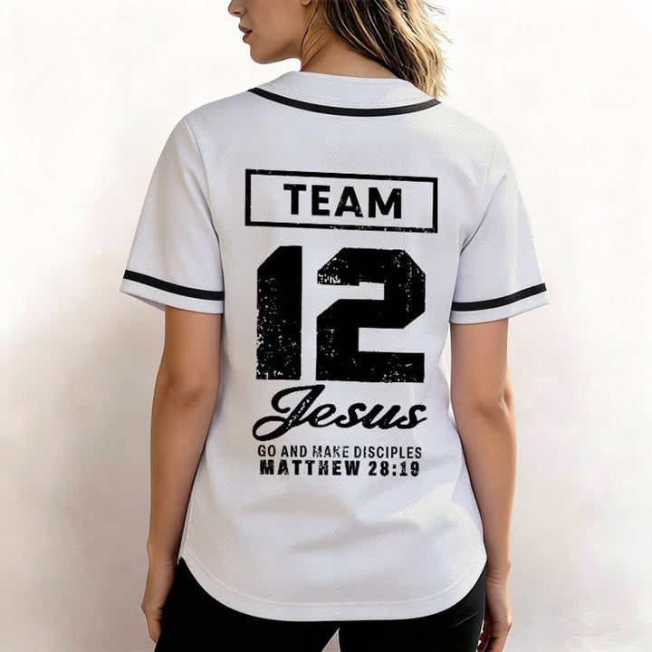 Christianartworkshop Team Jesus Matthew 28:19 Go And Make Disciples Unisex Baseball Jersey - image 12