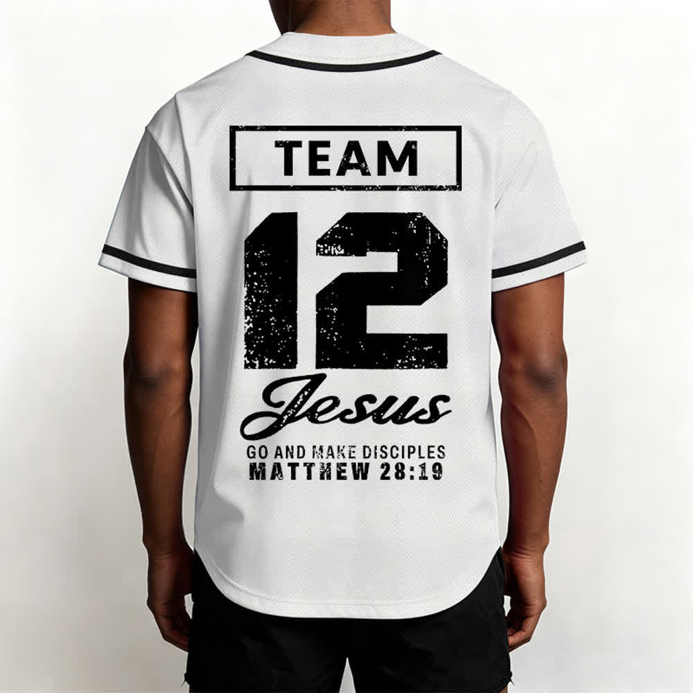Christianartworkshop Team Jesus Matthew 28:19 Go And Make Disciples Unisex Baseball Jersey - image 10