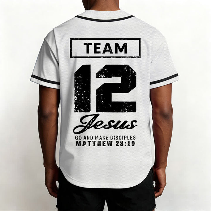 Christianartworkshop Team Jesus Matthew 28:19 Go And Make Disciples Unisex Baseball Jersey - image 10
