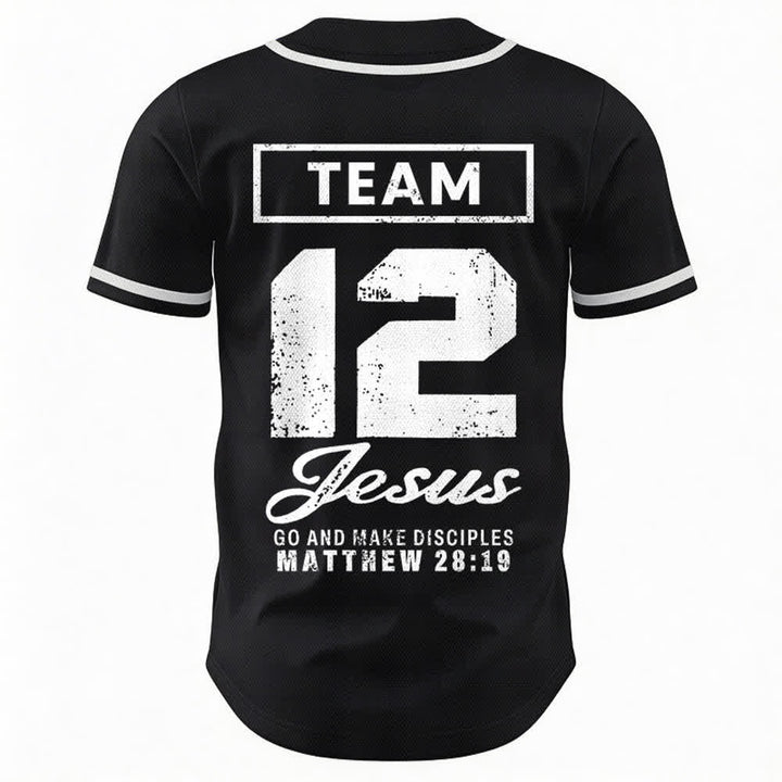 Christianartworkshop Team Jesus Matthew 28:19 Go And Make Disciples Unisex Baseball Jersey - image 15