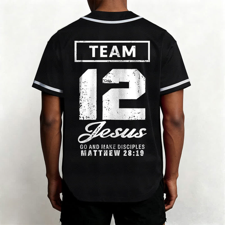 Christianartworkshop Team Jesus Matthew 28:19 Go And Make Disciples Unisex Baseball Jersey - image 17