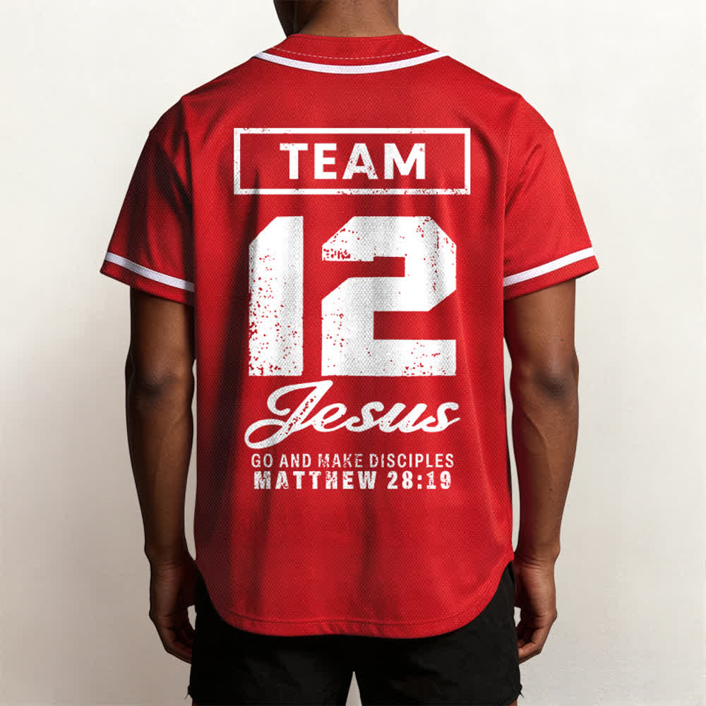 Christianartworkshop Team Jesus Matthew 28:19 Go And Make Disciples Unisex Baseball Jersey - image 26