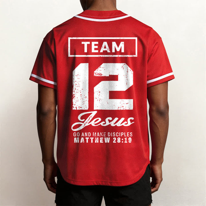 Christianartworkshop Team Jesus Matthew 28:19 Go And Make Disciples Unisex Baseball Jersey - image 26