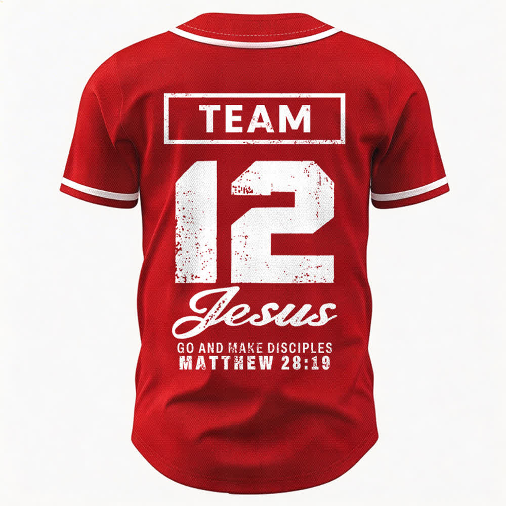 Christianartworkshop Team Jesus Matthew 28:19 Go And Make Disciples Unisex Baseball Jersey - image 22