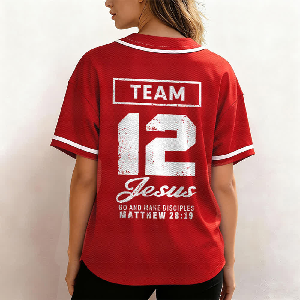 Christianartworkshop Team Jesus Matthew 28:19 Go And Make Disciples Unisex Baseball Jersey - image 24