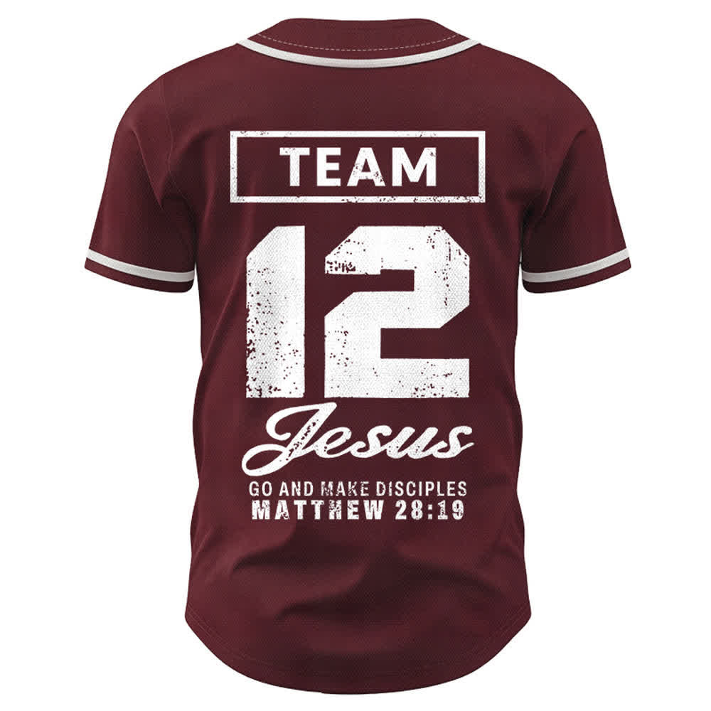 Christianartworkshop Team Jesus Matthew 28:19 Go And Make Disciples Unisex Baseball Jersey - image 29