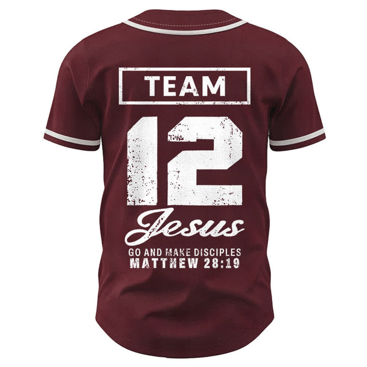 Christianartworkshop Team Jesus Matthew 28:19 Go And Make Disciples Unisex Baseball Jersey - image 29