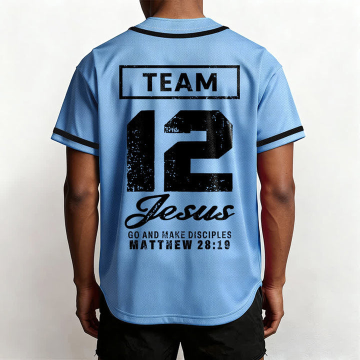 Christianartworkshop Team Jesus Matthew 28:19 Go And Make Disciples Unisex Baseball Jersey - image 38