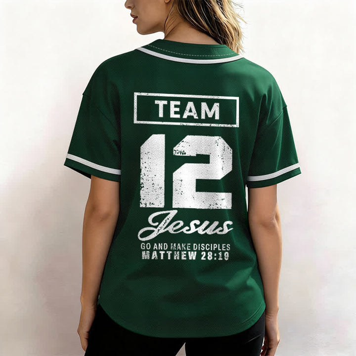 Christianartworkshop Team Jesus Matthew 28:19 Go And Make Disciples Unisex Baseball Jersey - image 45