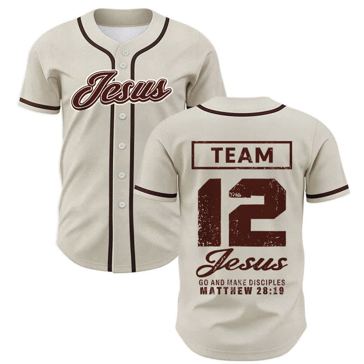 Christianartworkshop Team Jesus Matthew 28:19 Go And Make Disciples Unisex Baseball Jersey - Apricot - 5XL - image 49