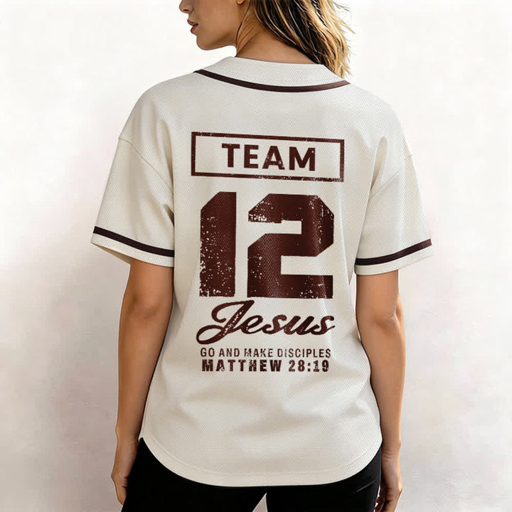 Christianartworkshop Team Jesus Matthew 28:19 Go And Make Disciples Unisex Baseball Jersey - image 50