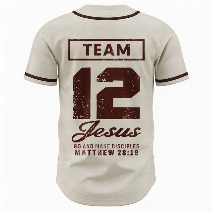 Christianartworkshop Team Jesus Matthew 28:19 Go And Make Disciples Unisex Baseball Jersey - image 52