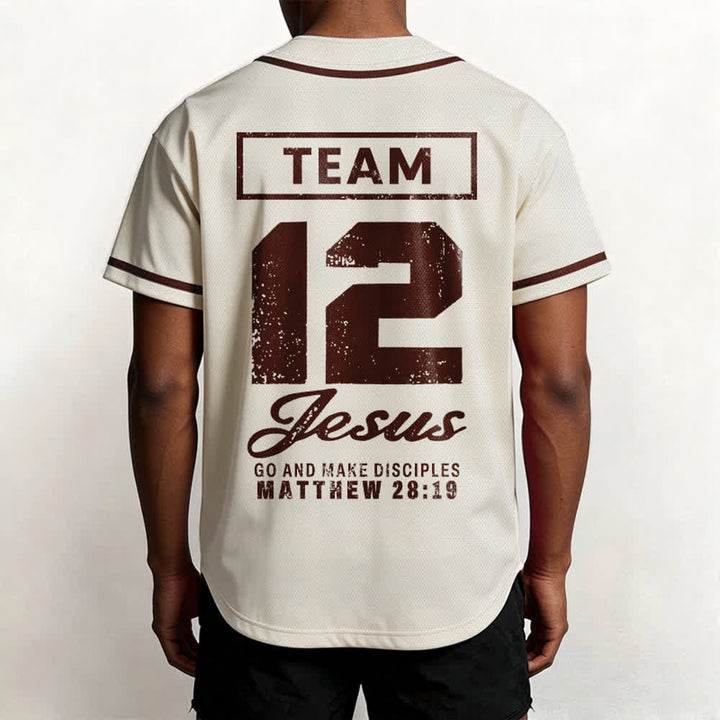 Christianartworkshop Team Jesus Matthew 28:19 Go And Make Disciples Unisex Baseball Jersey - image 55