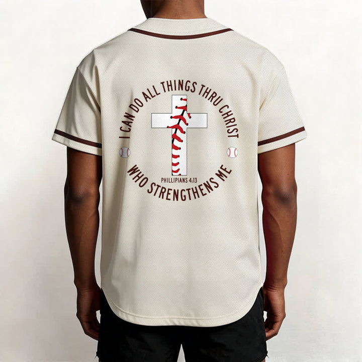 Christianartworkshop Philippians 4:13 I Can Do All Things Unisex Baseball Jersey - image 5