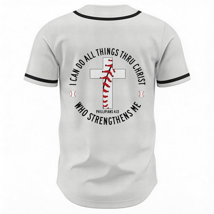 Christianartworkshop Philippians 4:13 I Can Do All Things Unisex Baseball Jersey - image 8