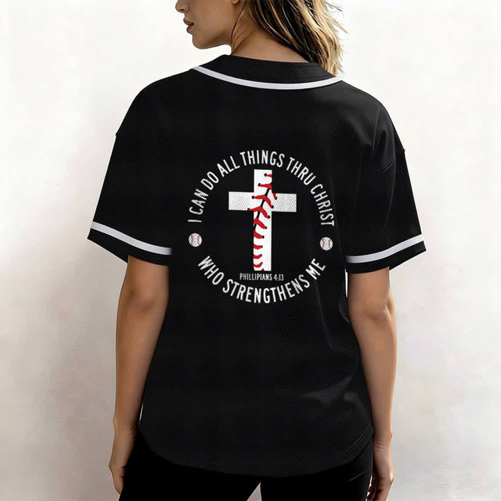 Christianartworkshop Philippians 4:13 I Can Do All Things Unisex Baseball Jersey - image 19