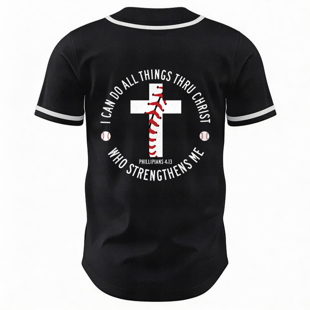 Christianartworkshop Philippians 4:13 I Can Do All Things Unisex Baseball Jersey - image 15