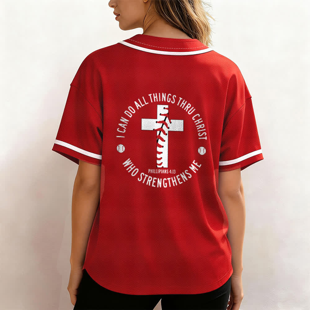 Christianartworkshop Philippians 4:13 I Can Do All Things Unisex Baseball Jersey - image 24