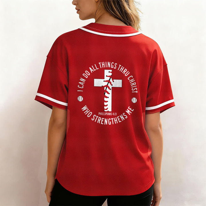 Christianartworkshop Philippians 4:13 I Can Do All Things Unisex Baseball Jersey - image 24
