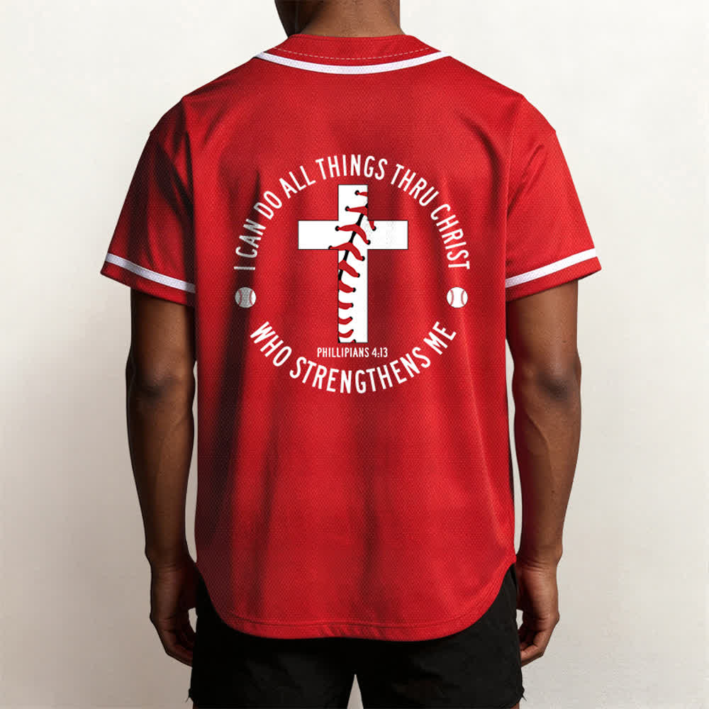 Christianartworkshop Philippians 4:13 I Can Do All Things Unisex Baseball Jersey - image 26