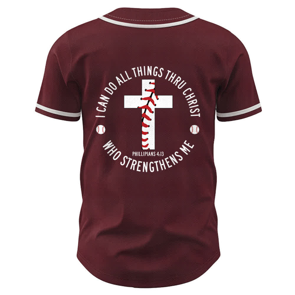 Christianartworkshop Philippians 4:13 I Can Do All Things Unisex Baseball Jersey - image 29