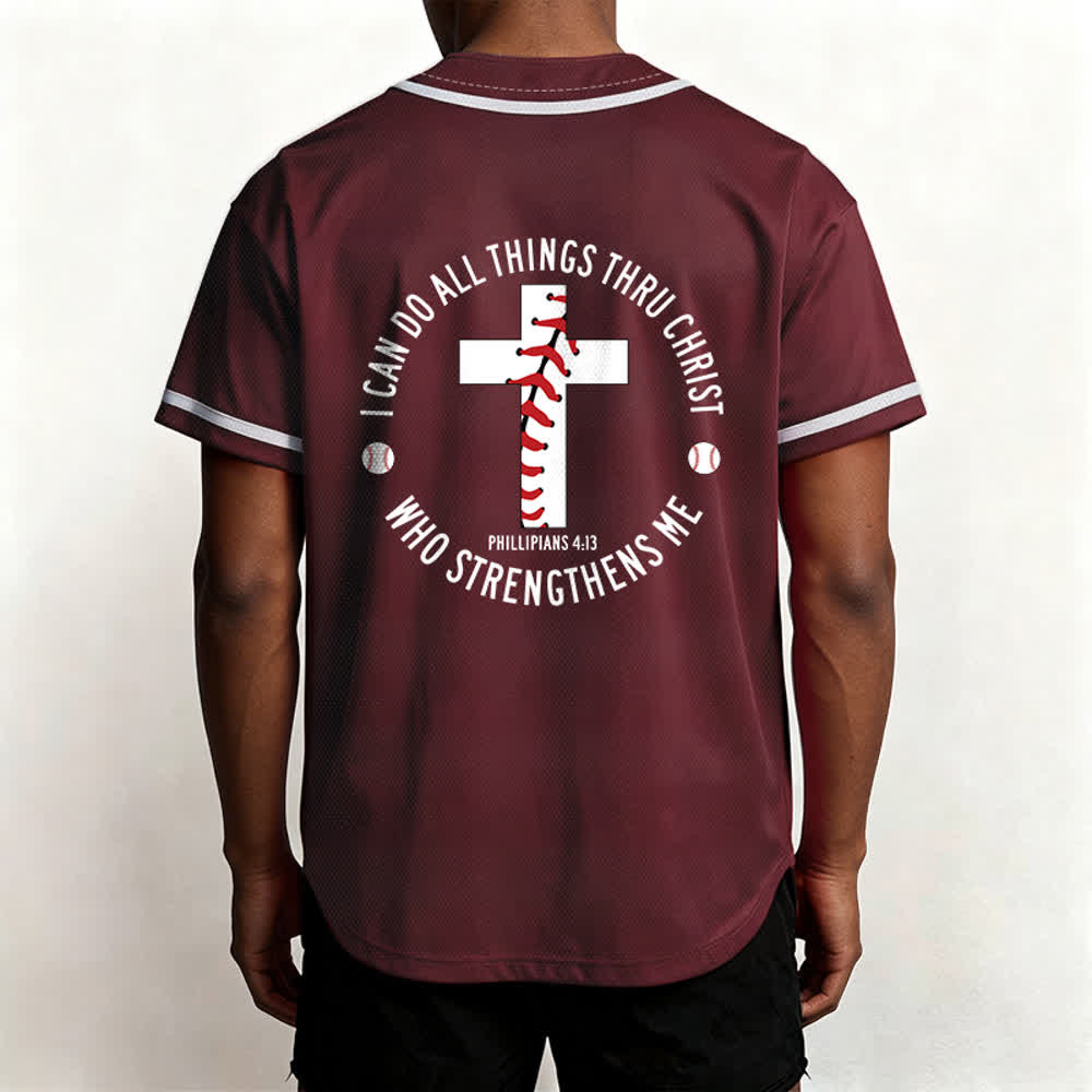 Christianartworkshop Philippians 4:13 I Can Do All Things Unisex Baseball Jersey - image 31