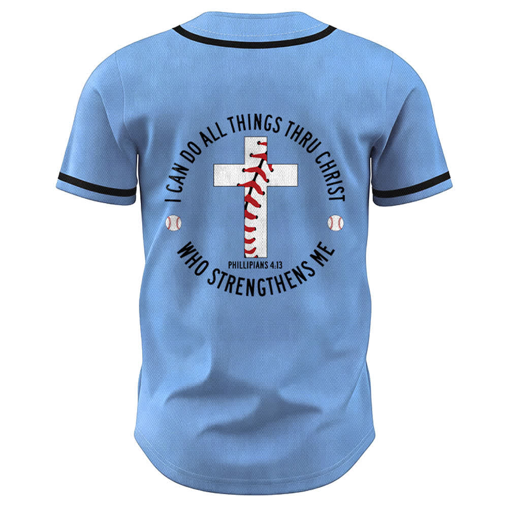 Christianartworkshop Philippians 4:13 I Can Do All Things Unisex Baseball Jersey - image 36