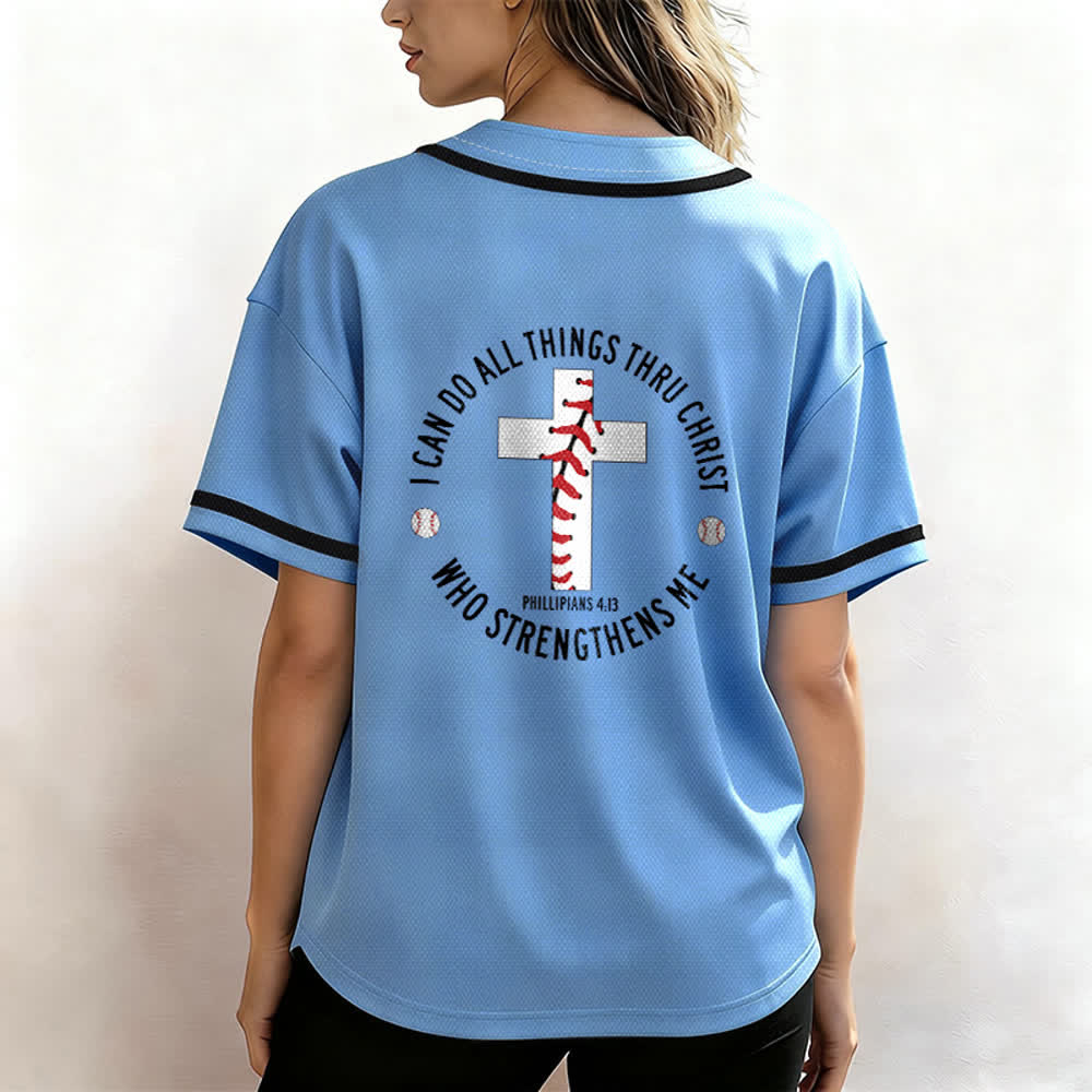 Christianartworkshop Philippians 4:13 I Can Do All Things Unisex Baseball Jersey - image 38
