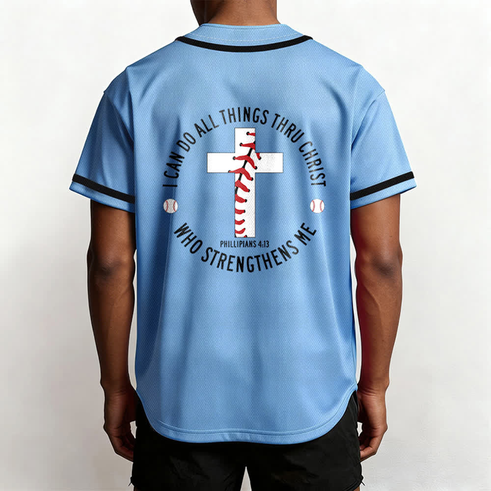 Christianartworkshop Philippians 4:13 I Can Do All Things Unisex Baseball Jersey - image 40