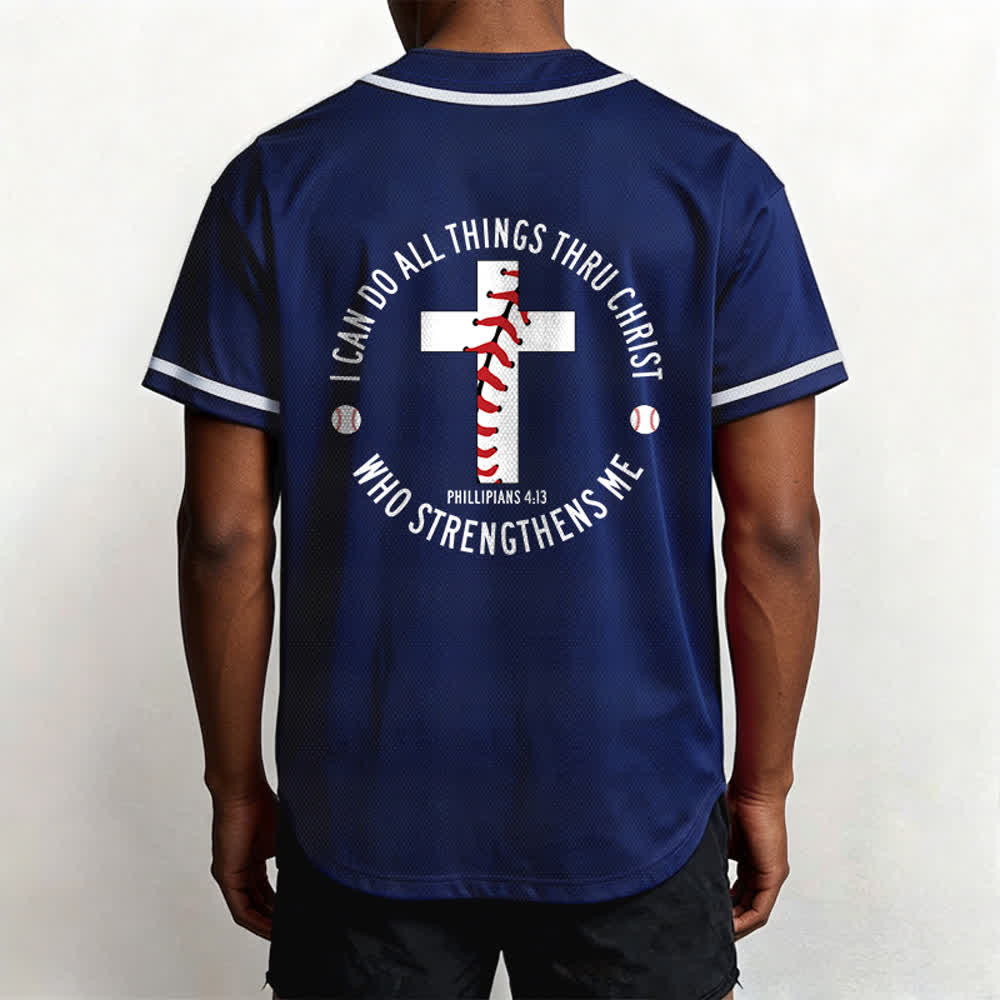 Christianartworkshop Philippians 4:13 I Can Do All Things Unisex Baseball Jersey - image 47
