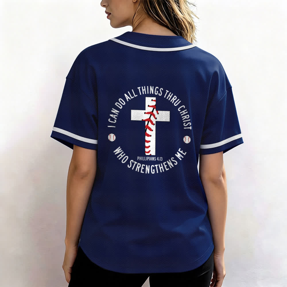 Christianartworkshop Philippians 4:13 I Can Do All Things Unisex Baseball Jersey - image 45