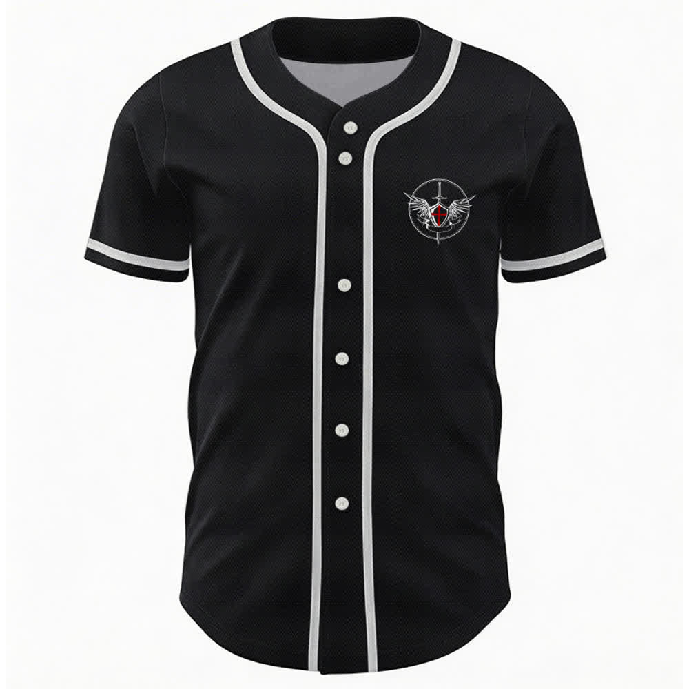 Christianartworkshop St.Michael Archangel Defend Us Unisex Baseball Jersey - image 9