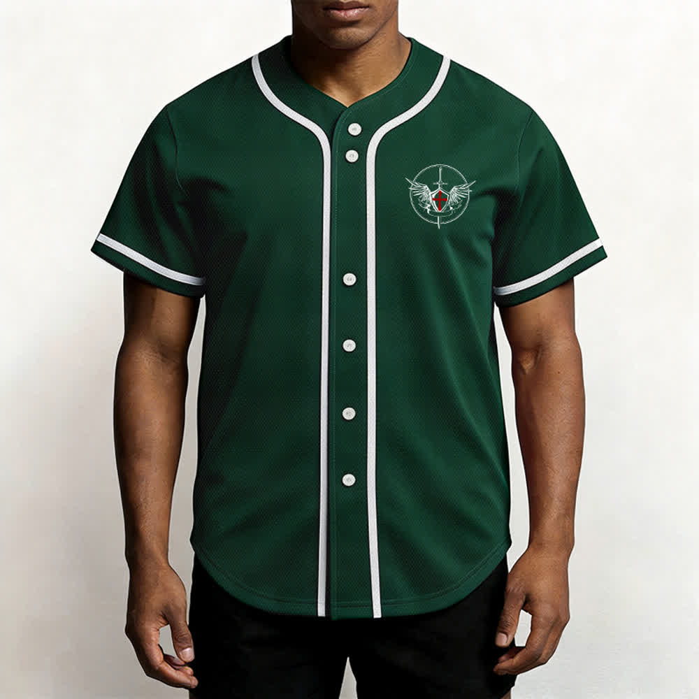 Christianartworkshop St.Michael Archangel Defend Us Unisex Baseball Jersey - image 48