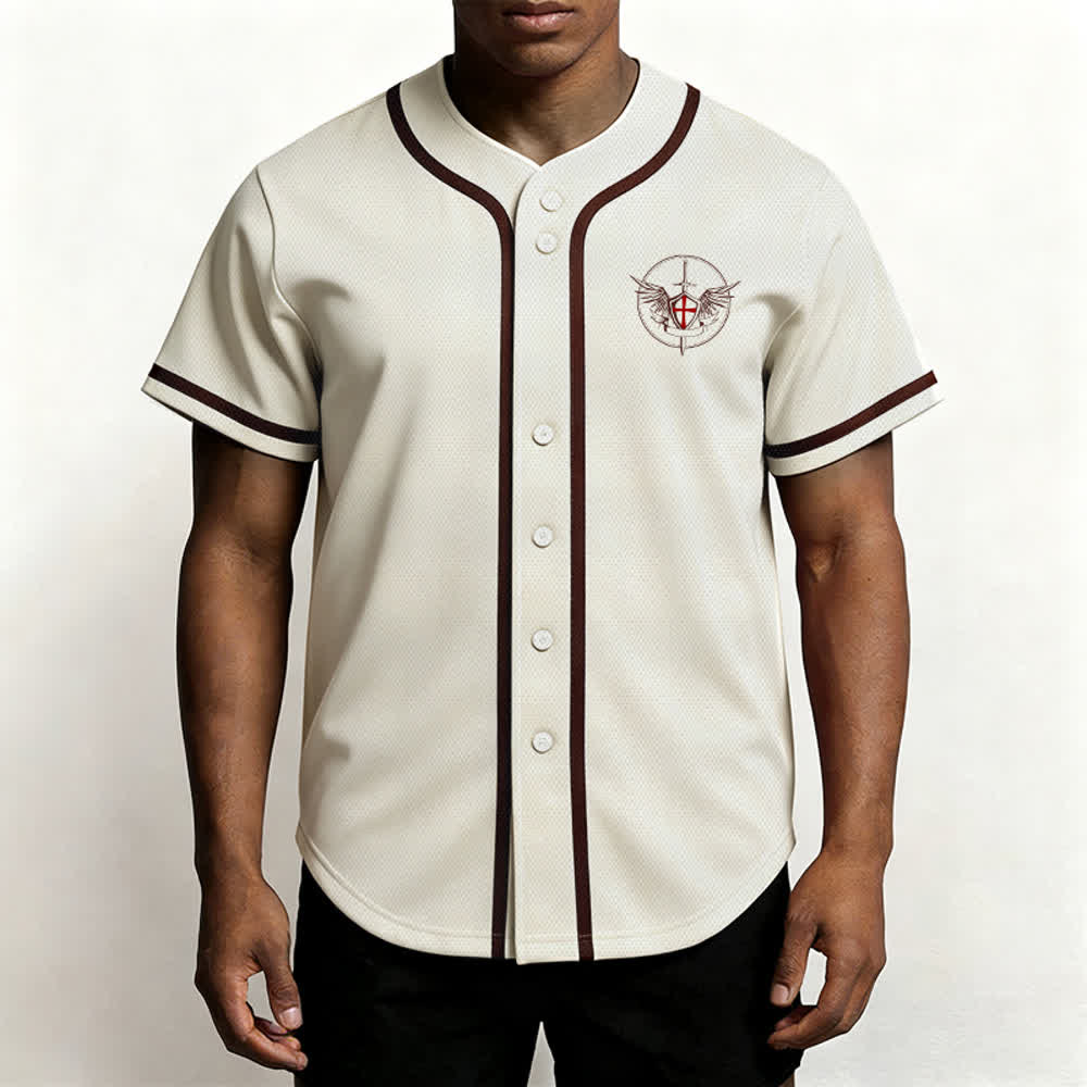 Christianartworkshop St.Michael Archangel Defend Us Unisex Baseball Jersey - image 55