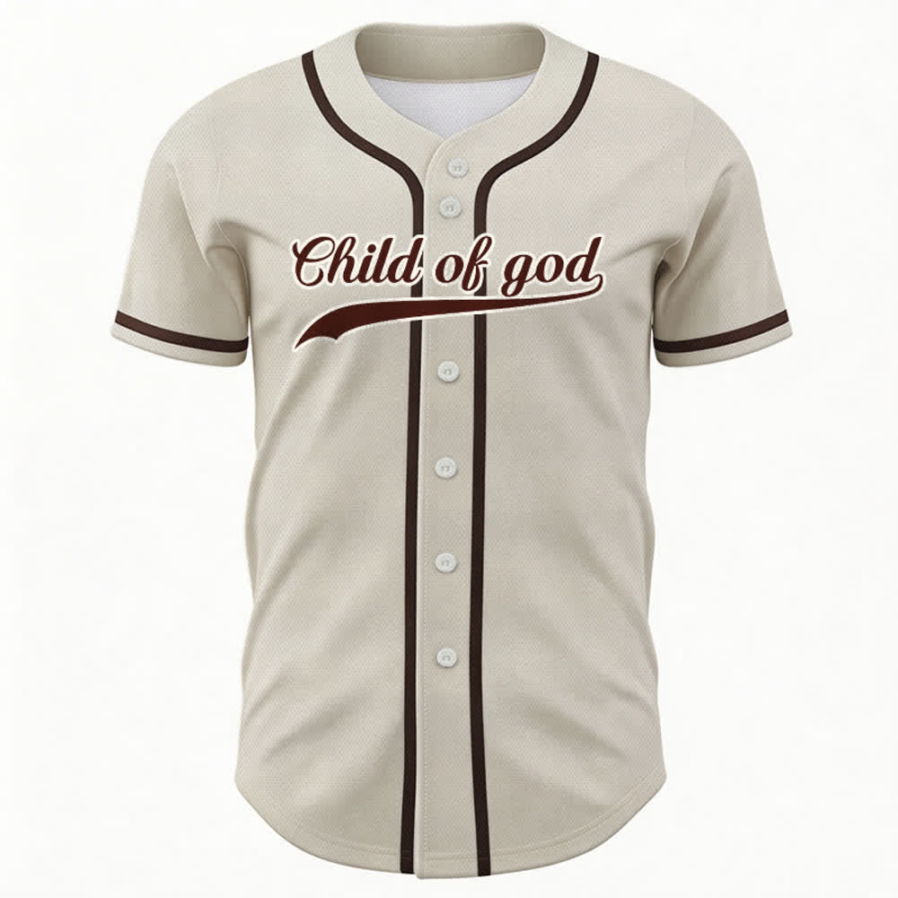 Christianartworkshop Child Of God Custom Name Number Unisex Baseball Jersey - image 2