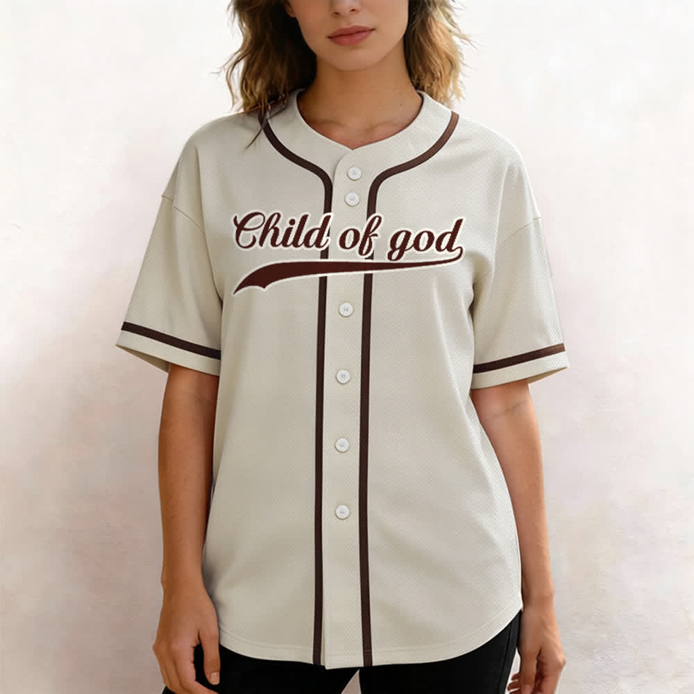 Christianartworkshop Child Of God Custom Name Number Unisex Baseball Jersey - image 6