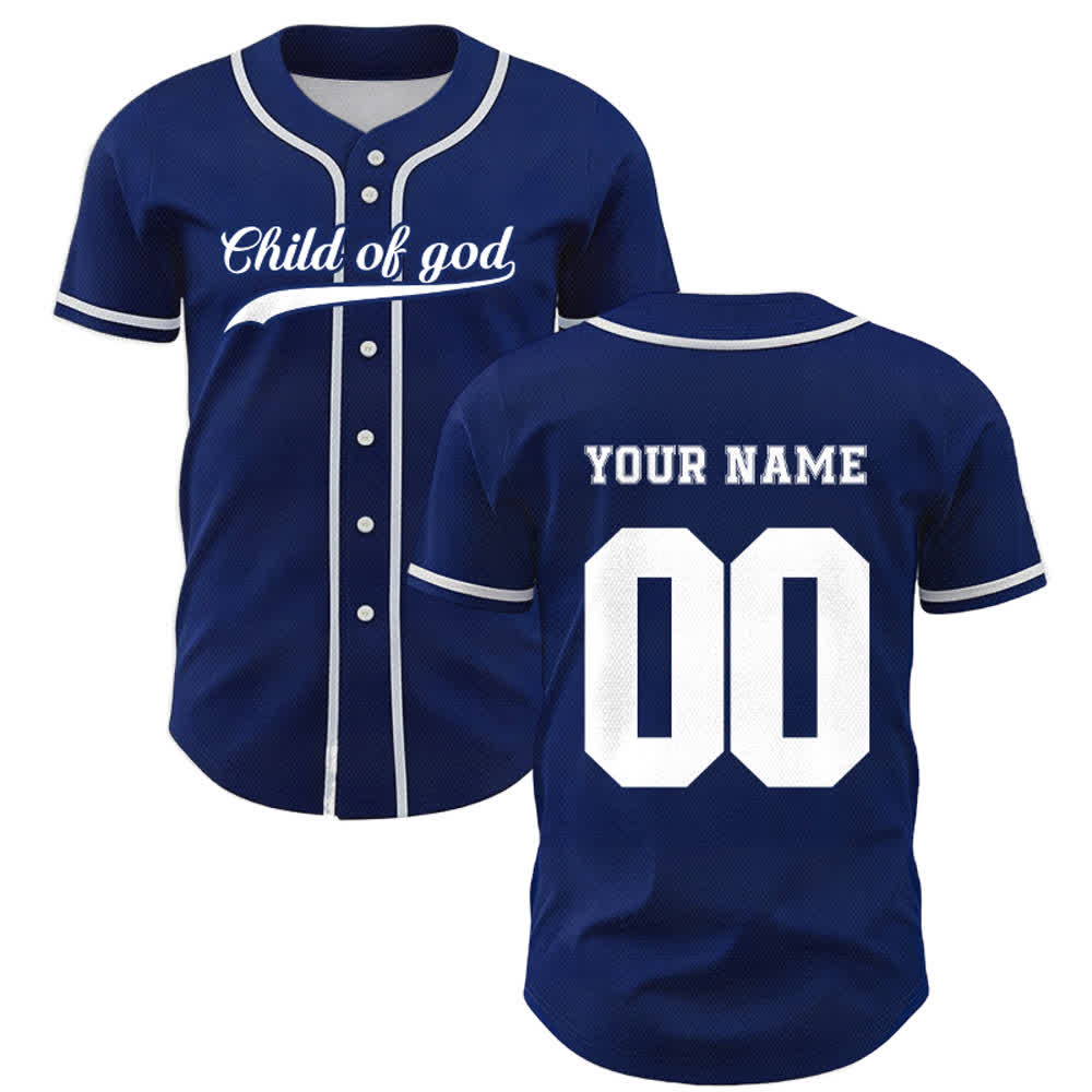 Christianartworkshop Child Of God Custom Name Number Unisex Baseball Jersey - image 9