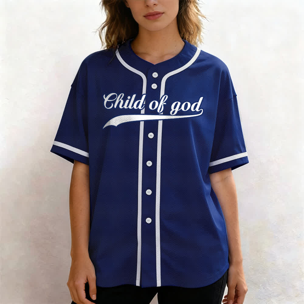 Christianartworkshop Child Of God Custom Name Number Unisex Baseball Jersey - image 14